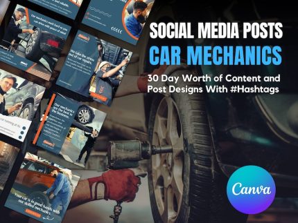 Social Media Templates for Car Mechanics | Instagram Templates For Car Mechanics | Canva Templates For Car Repair | Car Mechanics Templates