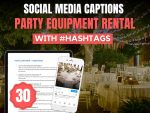 Social Media Captions for Party Equipment Rental Businesses | Caption Ideas For Party Equipment Rental Services | Instagram Captions
