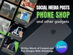 Social Media Templates for Mobile Phone Shops | Instagram Template Designs For Mobile Phone Shops | Canva Templates For Mobile Phone Shop