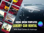 Social Media Templates for Luxury Car Rental Businesses | Instagram Template Designs For Luxury Car Rental | Canva Templates For Car Rentals