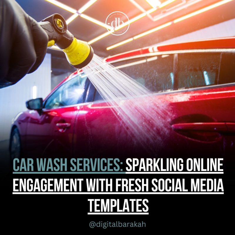 Car Wash Services Sparkling Online Engagement with Fresh Social Media Templates